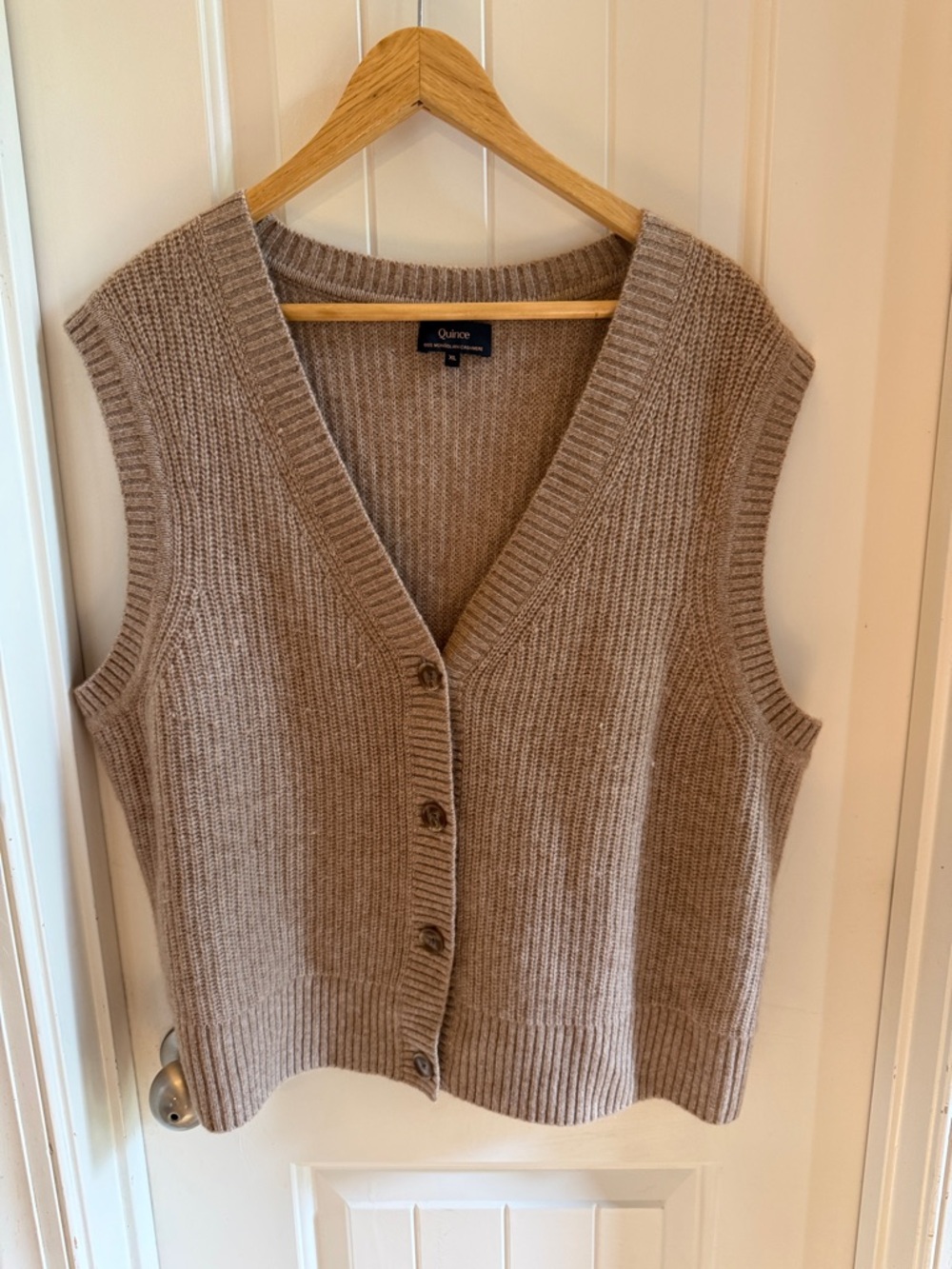 Quince Mongolian Cashmere Fisherman Sweater Vest - Picture 2 of 6